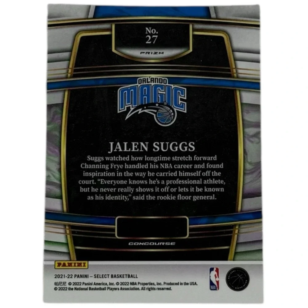 2021-22 Panini Select Green White‎ Purple Prizm RC Jalen Suggs Rookie Orlando